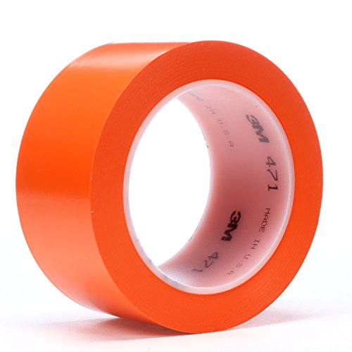 3M Vinyl Tape 471, 48 in x 36 yd, Orange, 1 Roll, Untrimmed - size: 48 in x 36 yd, style: 1 Roll
