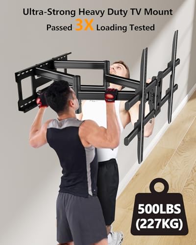 FORGING MOUNT Heavy Duty 60 to 120 inch XXXL Full Motion TV Wall Mount Max VESA1000x600mm Up to 275lbs for Extra Large Big Screens,Universal Articulating TV Mount Bracket Swivel Tilt,16-24” Studs - size: Fits 60-120" TVs / Max 1000x600mm Full Motion