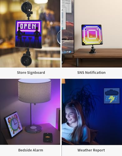 Divoom Pixoo-Max Pixel Display, APP Cellphone Control Display with 32 X 32 Programmable LED Screen for Home Decoration, Business Advertisement