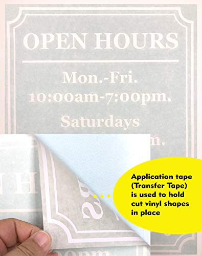Business Hours Sign for Window - Free Squeegee - Easy Install Manual (Frame Box - Landscape) - color: Frame Box - Landscape