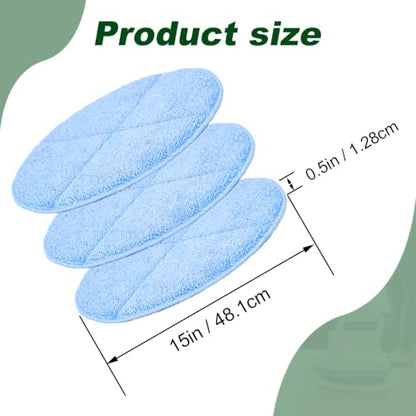 Commercial 15 Inch Microfiber Carpet Bonnet Floor Machines Pads Compatible with Floor Machine: 3 Packs Microfiber Carpet Bonnet Floor Buffer Pads - color: 15 Inch-3 Pack-blue