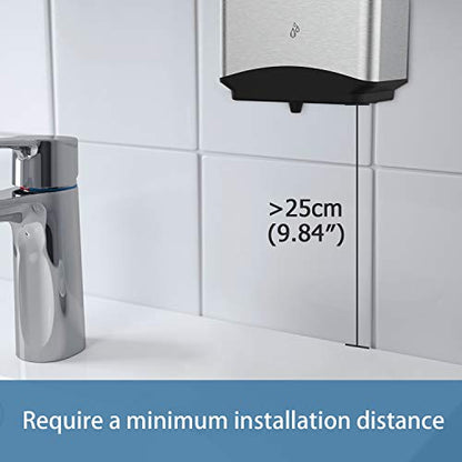 AIKE Heavy Duty Automatic Soap Dispenser,37oz for Bathroom,Brushed Steel - color: Brushed Stainless Steel