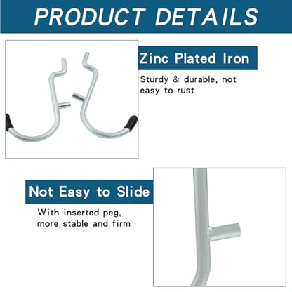 60Pcs Metal Pegboard J Hooks, 1/4", Black Head - color: Black, size: 60pcs