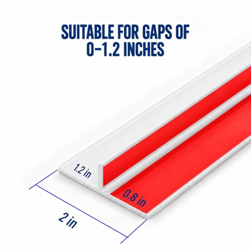 Door Seal Weather Stripping for Door Frame- 40 Ft x 2 in White - color: White, size: 2 in x 40 ft