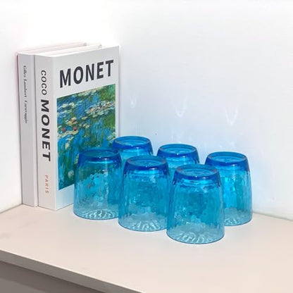 15-Ounce Plastic Tumblers (Set of 6), Reusable Plastic Mugs, BPA-Free Acrylic to Drink Mugs, Shatter Resistant, Textured Interior, Dishwasher Safe (Blue, 15 Ounce) - color: Blue, size: 15 Ounce