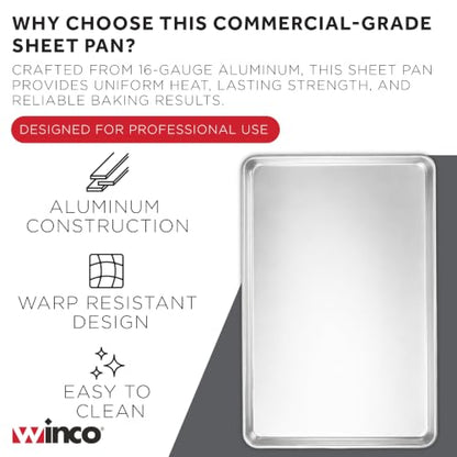 Winco Full Size Aluminum Commercial-Grade Sheet Pan