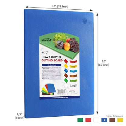 New Star Foodservice 15" x 20" Blue Cutting Board - color: Blue, size: 20"L x 15"W