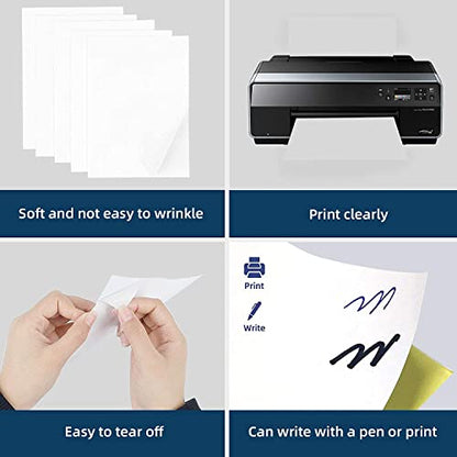 100 Sheets 200 Labels Half Sheet Self Adhesive Shipping Labels for Laser & Inkjet Printers, 8.5" x 5.5" Shipping Mailing Labels, 2 per Page Shipping Labels, 5 1/2 x 8 1/2 Half Sheet Labels - size: 8.5x5.5-100P