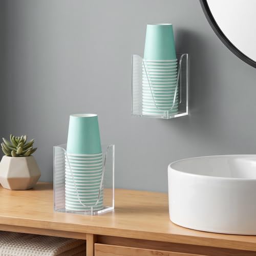 Cup Dispenser, Wall Mount Bathroom Cup Holder Fit 3oz Small Cups - color: Small