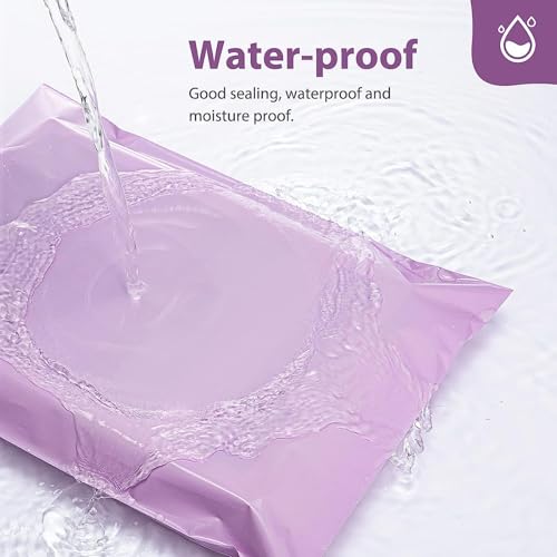 Fuxury Poly Mailers 10x13" 500 pcs, Shipping Bags Bulk for Clothes,Purple - color: Light Purple, size: 10x13" 500pcs