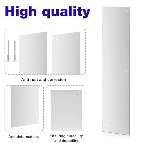 2 Pack Door Kick Plates 4x16 Decorative Door Push Plates