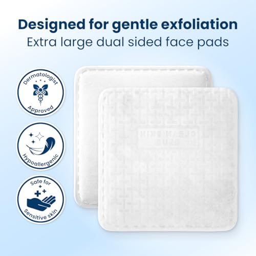 Clean Skin Club Original Clean Towels XL & Clean² Face Pads Bundle, 50 Ct Disposable Face Towels + 60 Ct Dual-Sided Cotton Pads, USDA Biobased Makeup Remover & Skincare Set, Eczema Assn Accepted
