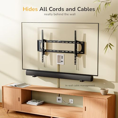 Mount-It! in-Wall TV Cable Management Kit with Recessed Power – Dual Outlet, USB-A and USB-C Ports, 9ft Cord, and Hand Saw – Easy, Safe Cable Management for Organized TV and Home Theater Setups - style: Dual Outlet + USB-A/USB-C – 9ft Cord