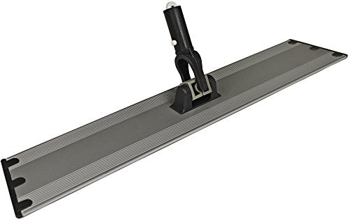 CleanAide Flat Mop Plate Frame for Microfiber Pads, Commercial-Grade Aluminum with 360° Swivel, Hook and Loop Fastening, Lightweight and Durable, Gray, Frame Only, 18 Inches - size: 18