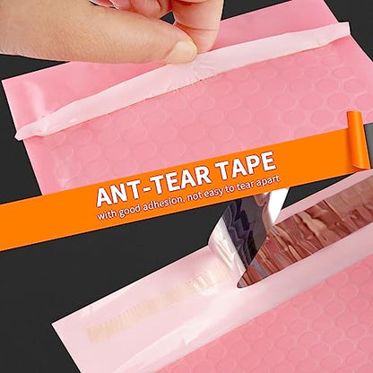 packbabol Bubble Mailers, 4x7 Inch Padded Bubble Mailers Pack of 100 Bubble Envelopes Opaque Self Seal Adhesive Waterproof Bags for Shipping and Packaging (Pink, 4x7-100) - color: pink, size: 4x7-100Pc
