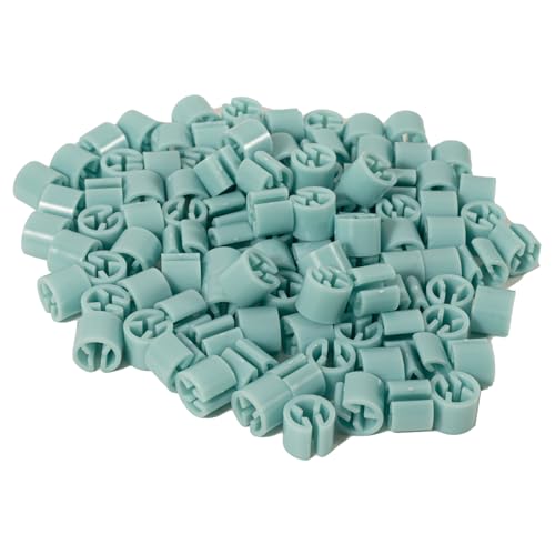 100pcs 3.5mm Plastic Clothes Hangers - Blank Marker for Retail, Laundry & Closet Organization (Bulk Set, Color Coding), Light Blue - color: Light Blue