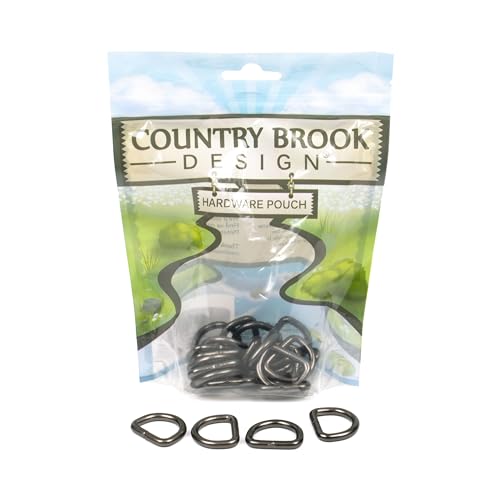 Country Brook Design - Welded D-Rings (3/4 Inch) - color: Gunmetal, size: 25 (Pack of 1)
