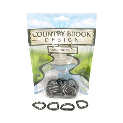 Country Brook Design - Welded D-Rings (3/4 Inch) - color: Gunmetal, size: 25 (Pack of 1)