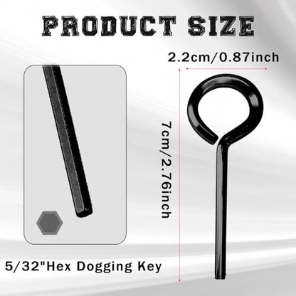 5/32 inch Hex Dogging Key, Black, 10 Pcs - color: Black, size: 5/32