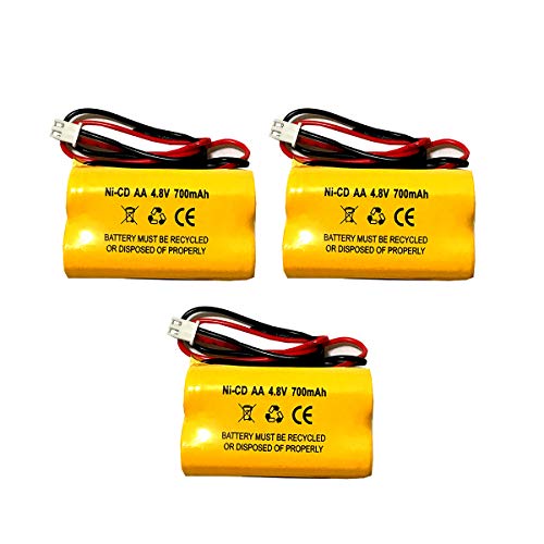 4.8v 650mAh Ni-CD AA Cell Battery Pack for Exit Sign/Emergency Light All Fit - E1021R BYD D-AA650BX4 All Fit EJW-NICAD D-AA650BX4 D-AA650B E1021R