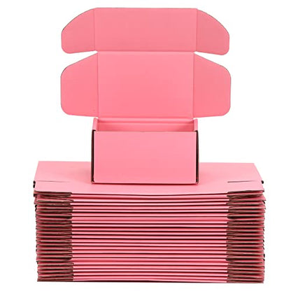 7x5x2 inch Pink Shipping Boxes for Small Business- Set of 25 - color: Pink, size: 7x5x2