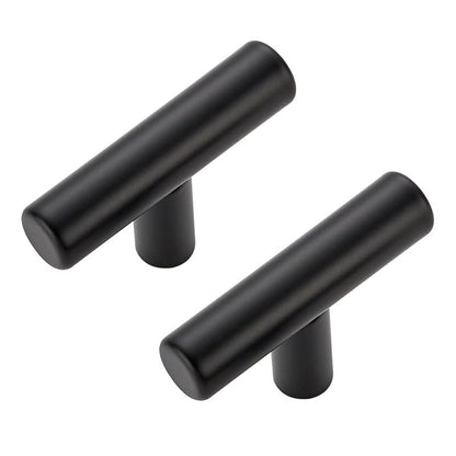 3 Pack Black Cabinet Knobs, 2in Length T Bar Drawer Pulls - color: Matte Black, size: 3 Pack, style: T Bar