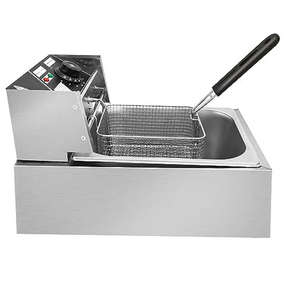 Commercial Electric Deep Fryer, 11.4QT Electric Fryer With Basket - size: 11.4QT