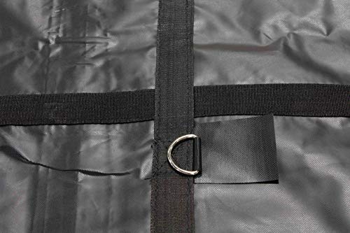 Mytee Products 16' x 16' Flatbed Truck 18 Oz Steel Tarp with 4 FT Drop - Black Heavy Duty Vinyl Waterproof Tarp for Trailers to Protect Cargo from Wind, Rain, Snow and Sun - size: 16' x 16' (4' Drop)