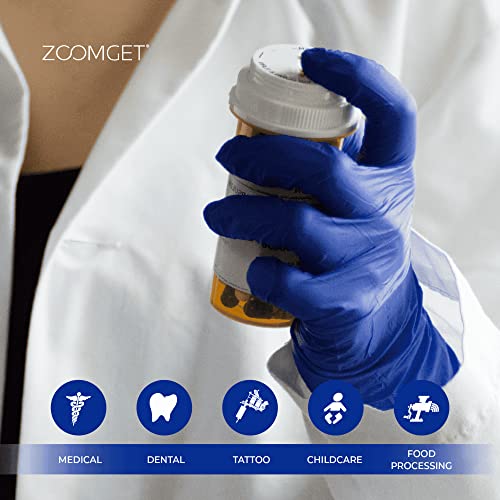 AMMEX Indigo Nitrile Disposable Exam Gloves, 3 Mil, Latex & Powder Free, Food-Safe, Textured, Non-Sterile, Small, Box of 100