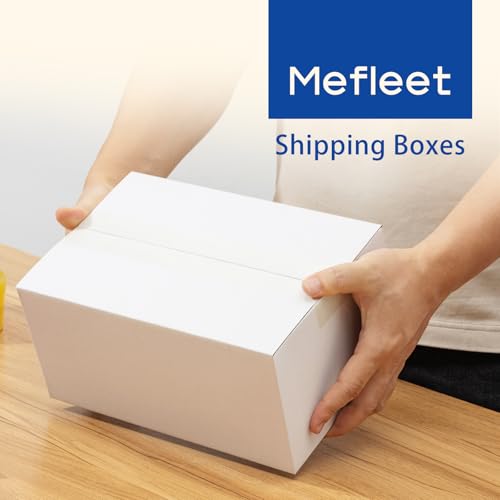 Mefleet 10x7x5" Shipping Boxes 50 Pack Corrugated Cardboard Box White - size: 10x7x5 inches (50 Pack)