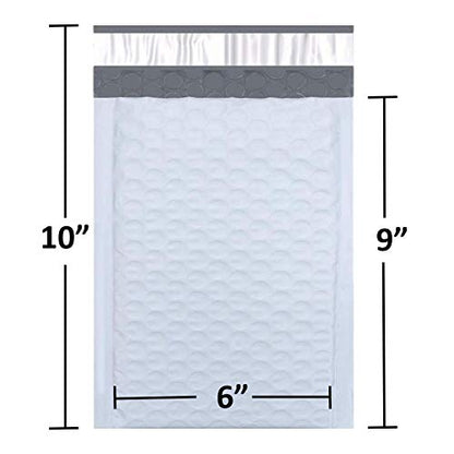 Sales4Less #0 Poly Bubble Mailers 6X10 Inches Shipping Padded Envelopes Self Seal Waterproof Cushioned Mailer 10 Pack - size: 6x10 Pack of 10