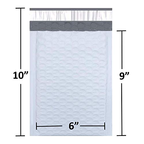 Sales4Less #0 Poly Bubble Mailers 6X10 Inches Shipping Padded Envelopes Self Seal Waterproof Cushioned Mailer 10 Pack - size: 6x10 Pack of 10