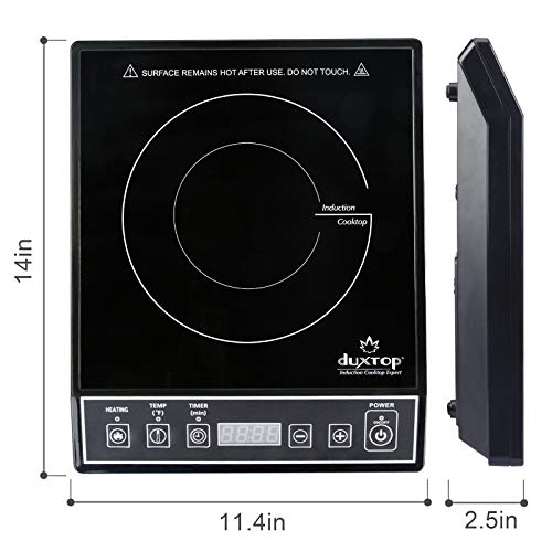 Duxtop 1800W Portable Induction Cooktop Countertop Burner, Black 9100MC - color: Black
