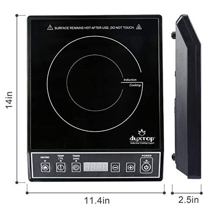 Duxtop 1800W Portable Induction Cooktop Countertop Burner, Black 9100MC - color: Black
