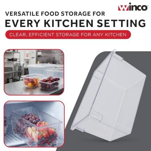 Winco 18" x 26" Clear Food Storage Box - size: 18" x 26", style: 15" Deep