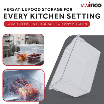 Winco 18" x 26" Clear Food Storage Box - size: 18" x 26", style: 15" Deep