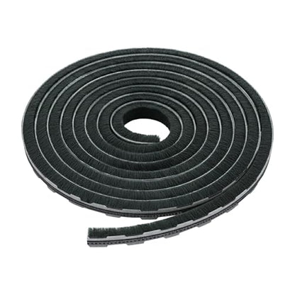 Brixwell Zipper Pile Weatherstrip - 100' Roll, 0.200" Pile Height, Zipper Weatherization Seal for Windows & Doors, Weatherstrip Replacement, Door Weather Seal, Gray Finish - style: 0.200"(5.1mm)