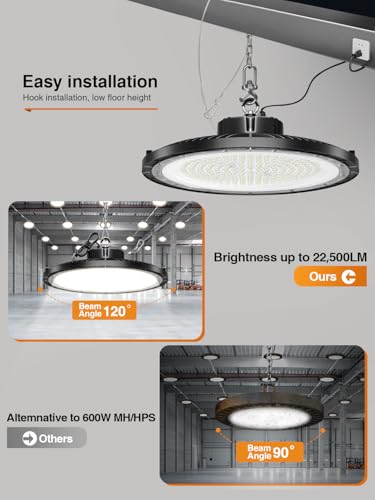 ONLYLUX UFO LED High Bay Light, 10 Pack, 150W, 5000K, 22500LM