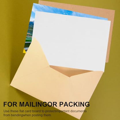 100 Pack 8"x 10" Corrugated Cardboard Sheets, Flat Cardboard Layer Pads 2 mm Thickness, Flexible Packaging Inserts for Shipping, Mailing, and Crafts,?White? by IHDYPPEW - size: 100 Pack 8"x 10" white