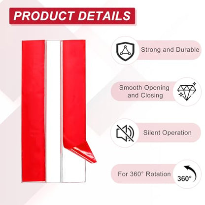 uxcell 8pcs Acrylic Flexible Hinges 75x35mm Invisible Living Hinge 360° - size: 75x35mm