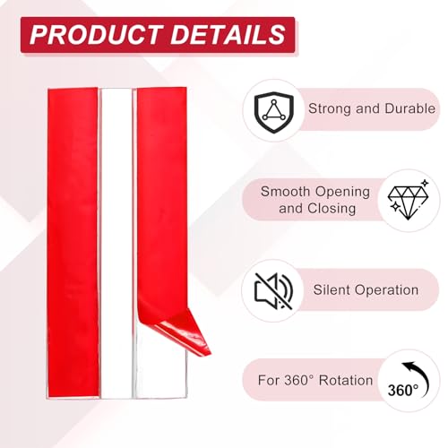 uxcell 2pcs Acrylic Flexible Hinges 75x35mm Invisible Living Hinge 360° - size: 75x35mm