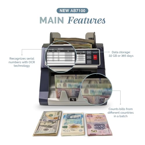 AccuBANKER AB7100 ValuePro Mixed Bill Counter, Serial Capture