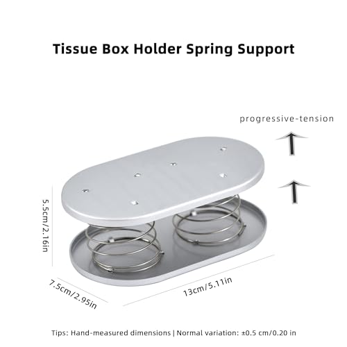 2 Pcs Tissue Box Lifter Springs Holder，Aluminum Alloy Spring Support