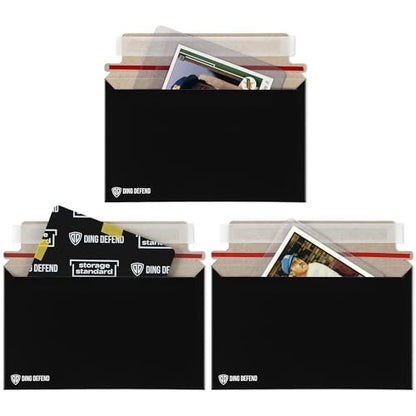 Card Shipping Envelopes 110 Pack - 7 x 4.35 Inches Trading Cards Self-Adhesive Black Mailers, Perfect Fit for Ding Defend Protectors Semi-Rigid Sleeves & Toploaders - Hobby Mailing Supplies