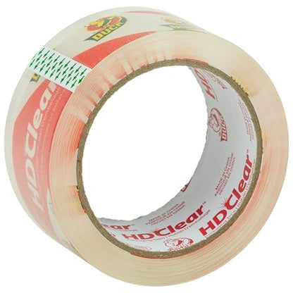 Duck HD Clear Packing Tape Refills-6 Rolls of Heavy Duty Shipping and Moving Packing Tape-Clear Strong Packaging-Tape for Boxes,Packing-and Moving Supplies-1.88 in. x 54.6 Yards (441962),(Pack of 6) - size: 36 Rolls, style: Refill