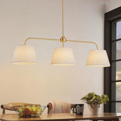 40" Brass Kitchen Island Lighting, Linear Chandeliers for Dining Room - color: Gold