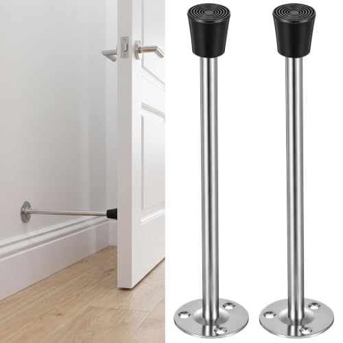 Hicarer 4 Pack 7.9" Extra Long Door Stopper Wall Mounted with Rubber Tip