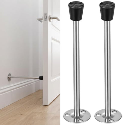 Hicarer 4 Pack 7.9" Extra Long Door Stopper Wall Mounted with Rubber Tip