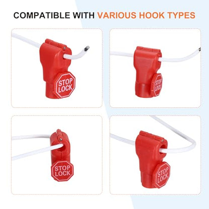 Peg Hook Locks PC Magnet Anti-Theft Pegboard 4mm White 50Pcs - color: White, size: 4mm
