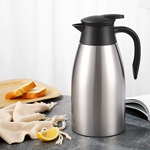 68oz Coffee Carafe Insulated, Airpot Thermal Coffee Carafes for Keeping Hot - color: Silver